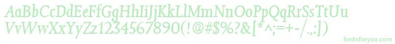 フォントJessicaItalic – 緑のフォント