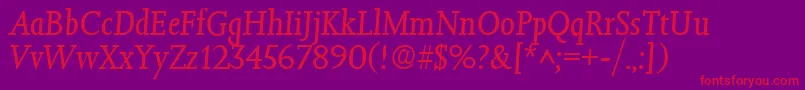 fuente JessicaItalic – Fuentes Rojas Sobre Fondo Morado