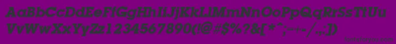 フォントLaplandExtraboldItalic – 紫の背景に黒い文字