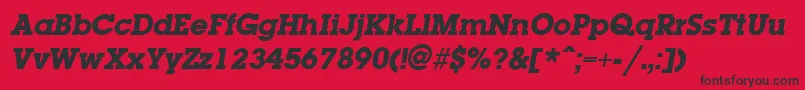 LaplandExtraboldItalic Font – Black Fonts on Red Background