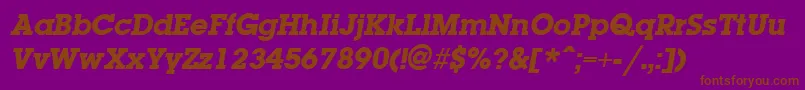 LaplandExtraboldItalic Font – Brown Fonts on Purple Background