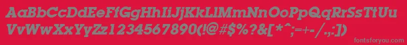 LaplandExtraboldItalic Font – Gray Fonts on Red Background