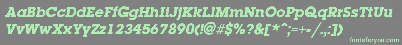 LaplandExtraboldItalic Font – Green Fonts on Gray Background