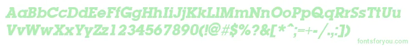 LaplandExtraboldItalic Font – Green Fonts on White Background