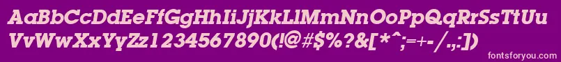 LaplandExtraboldItalic Font – Pink Fonts on Purple Background