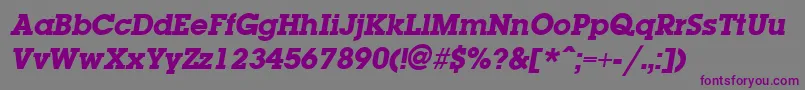 LaplandExtraboldItalic Font – Purple Fonts on Gray Background