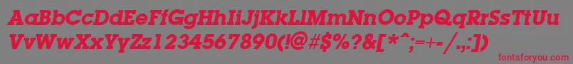 LaplandExtraboldItalic Font – Red Fonts on Gray Background