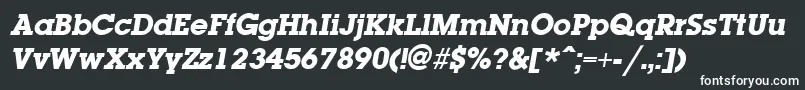 フォントLaplandExtraboldItalic – 黒い背景に白い文字