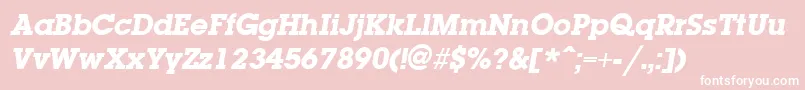 LaplandExtraboldItalic Font – White Fonts on Pink Background