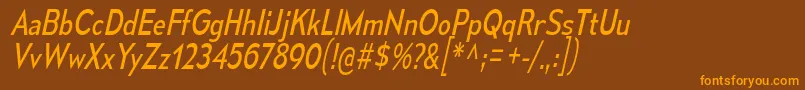 Шрифт MesmerizeScBkIt – оранжевые шрифты на коричневом фоне