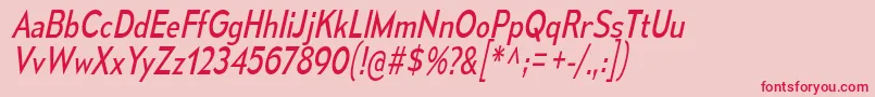 フォントMesmerizeScBkIt – ピンクの背景に赤い文字