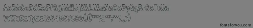 TioemOpen Font – Black Fonts on Gray Background