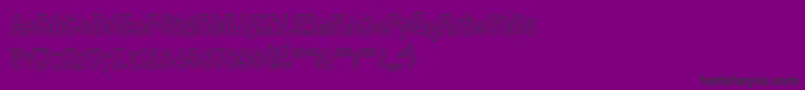 TioemOpen Font – Black Fonts on Purple Background