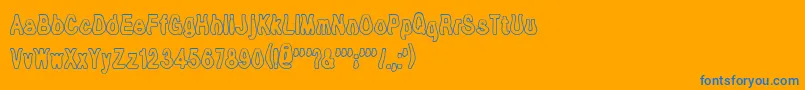 TioemOpen Font – Blue Fonts on Orange Background