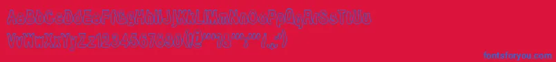 TioemOpen Font – Blue Fonts on Red Background