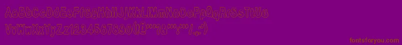 TioemOpen Font – Brown Fonts on Purple Background