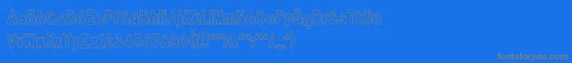 TioemOpen Font – Gray Fonts on Blue Background