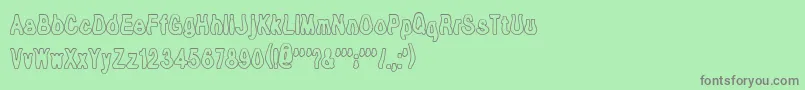 TioemOpen Font – Gray Fonts on Green Background