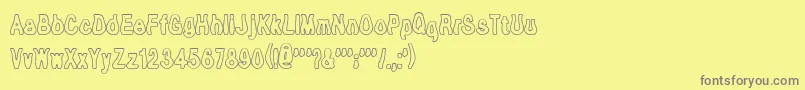 TioemOpen Font – Gray Fonts on Yellow Background