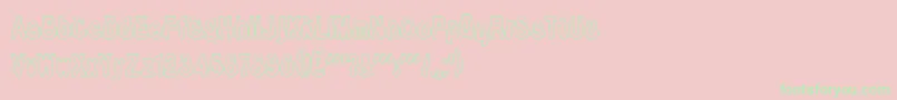 TioemOpen Font – Green Fonts on Pink Background