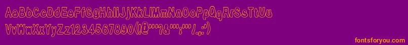 TioemOpen Font – Orange Fonts on Purple Background