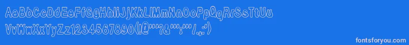 TioemOpen Font – Pink Fonts on Blue Background