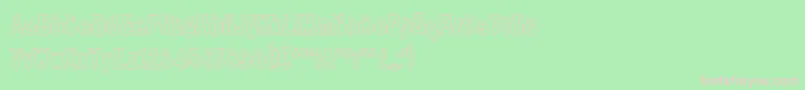 TioemOpen Font – Pink Fonts on Green Background