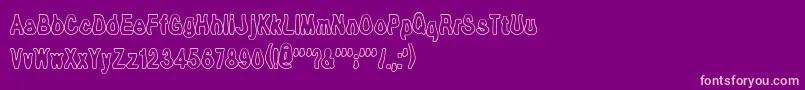 TioemOpen Font – Pink Fonts on Purple Background