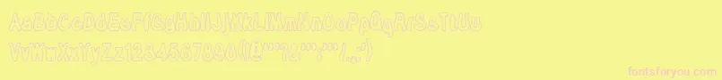 TioemOpen Font – Pink Fonts on Yellow Background