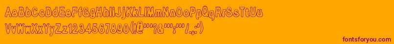 TioemOpen Font – Purple Fonts on Orange Background