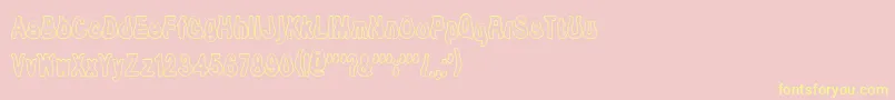 TioemOpen Font – Yellow Fonts on Pink Background