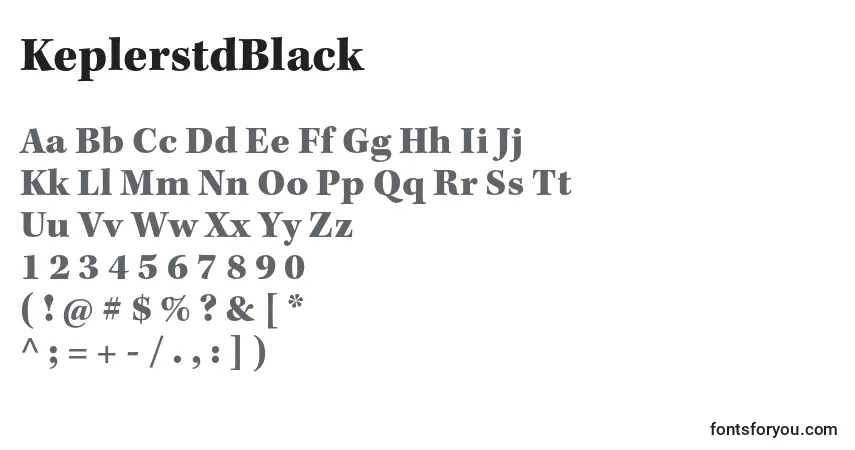 KeplerstdBlack-fontti – aakkoset, numerot, erikoismerkit