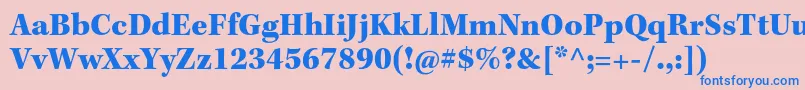 KeplerstdBlack Font – Blue Fonts on Pink Background