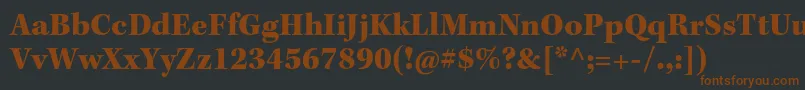 Шрифт KeplerstdBlack – коричневые шрифты на чёрном фоне