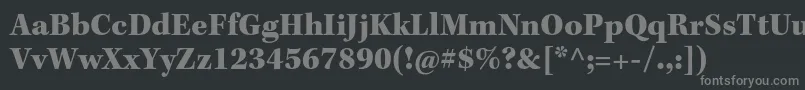 KeplerstdBlack Font – Gray Fonts on Black Background