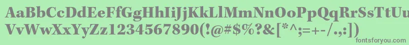 KeplerstdBlack Font – Gray Fonts on Green Background