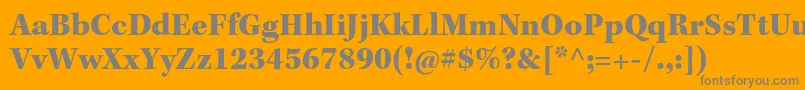 KeplerstdBlack Font – Gray Fonts on Orange Background