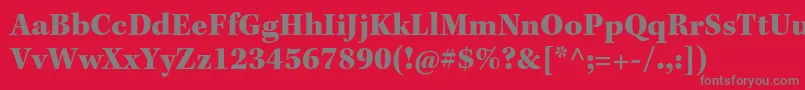 KeplerstdBlack Font – Gray Fonts on Red Background