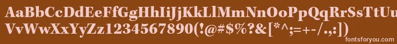 KeplerstdBlack Font – Pink Fonts on Brown Background