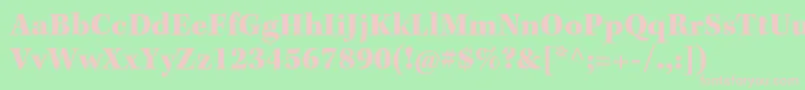 fuente KeplerstdBlack – Fuentes Rosadas Sobre Fondo Verde
