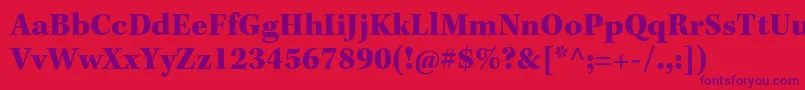 KeplerstdBlack-Schriftart – Violette Schriften auf rotem Hintergrund