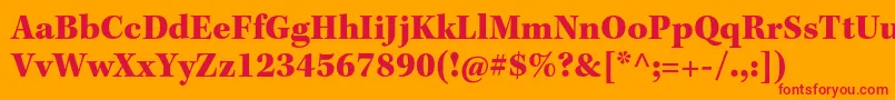 フォントKeplerstdBlack – オレンジの背景に赤い文字