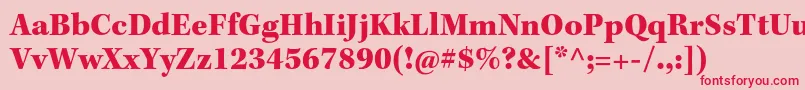 KeplerstdBlack Font – Red Fonts on Pink Background