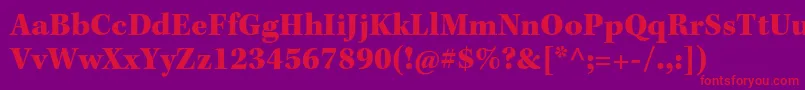 KeplerstdBlack Font – Red Fonts on Purple Background