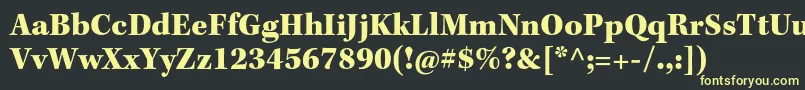 フォントKeplerstdBlack – 黒い背景に黄色の文字