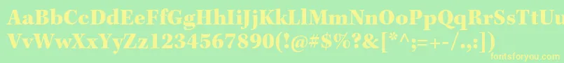 KeplerstdBlack Font – Yellow Fonts on Green Background