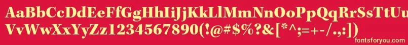 KeplerstdBlack Font – Yellow Fonts on Red Background