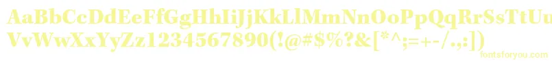 フォントKeplerstdBlack – 黄色のフォント