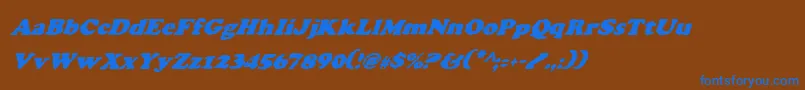 Шрифт CharlemagneCondensedItalic – синие шрифты на коричневом фоне