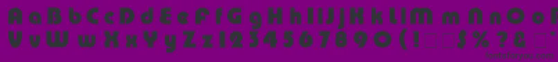 フォントPumpRus – 紫の背景に黒い文字